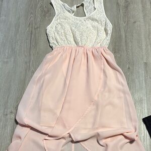 Kismet White and Pink Lace Dress
